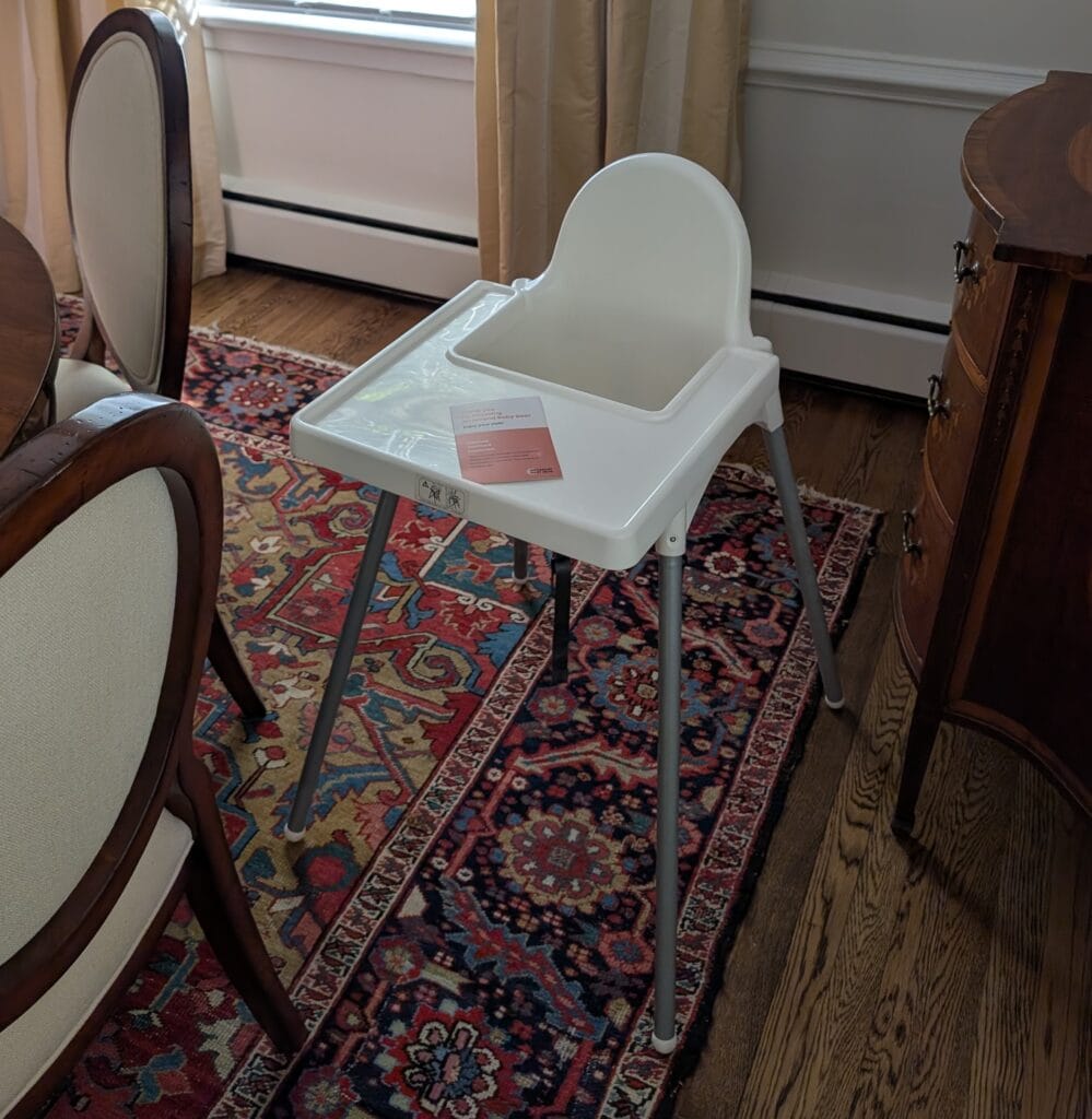Ikea High Chair in Dining Room